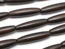Ebony Wood  Rice 25x6x6mm 1strand beads (aprx.15inch/36cm)