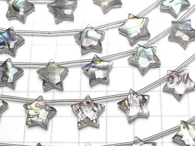 [Video] Abalone Shell x Crystal AAA- Faceted Star 1strand (6pcs)