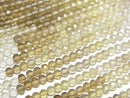 [Video]High Quality! Lemon x Smoky Quartz AAA Faceted Round 2mm 1strand beads (aprx.12inch/30cm)