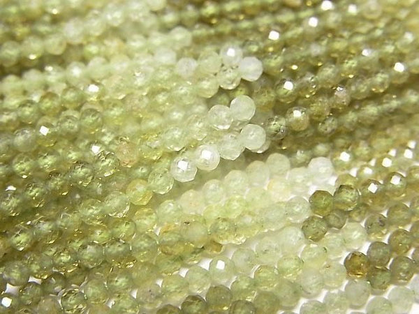 [Video]High Quality! Grossular Garnet AAA Faceted Round 2mm 1strand beads (aprx.12inch/30cm)