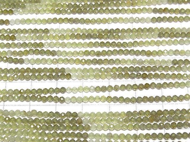 [Video]High Quality! Grossular Garnet AAA Faceted Round 2mm 1strand beads (aprx.12inch/30cm)