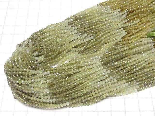 [Video]High Quality! Grossular Garnet AAA Faceted Round 2mm 1strand beads (aprx.12inch/30cm)