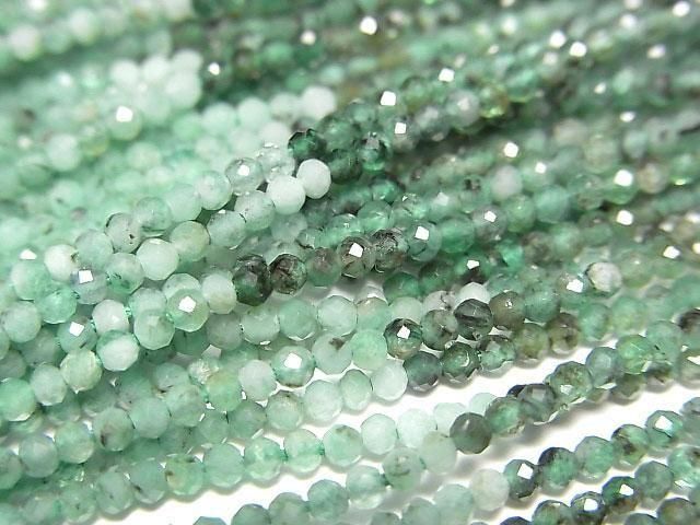 [Video]High Quality! Brazilian Emerald AAA- Faceted Round 2mm 1strand beads (aprx.12inch/30cm)