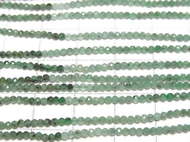 [Video]High Quality! Brazilian Emerald AAA- Faceted Round 2mm 1strand beads (aprx.12inch/30cm)