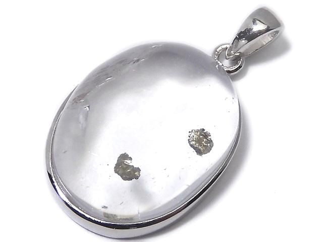[Video][One of a kind] Pyrite in Quartz Pendant Silver925 NO.8