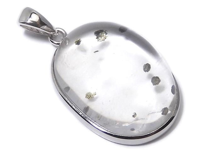 [Video][One of a kind] Pyrite in Quartz Pendant Silver925 NO.10