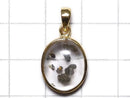 [Video][One of a kind] Pyrite in Quartz Pendant 18KGP NO.11