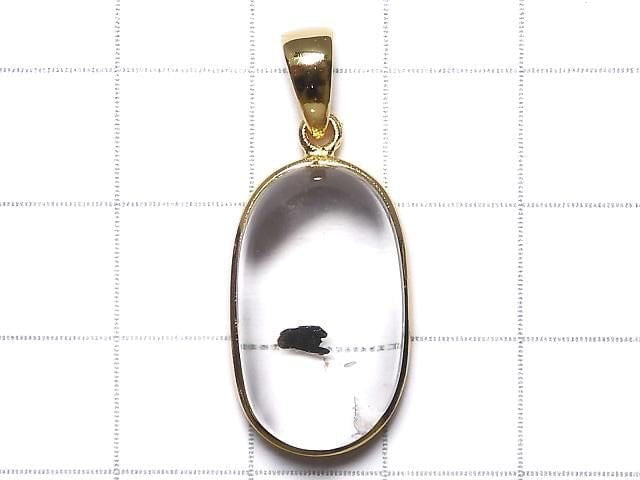 [Video][One of a kind] Pyrite in Quartz Pendant 18KGP NO.19