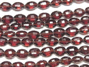 [Video] High Quality Mozambique Garnet AAA-Faceted Oval 1strand Beads (approx. 7 inches/18 cm)