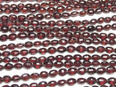 [Video] High Quality Mozambique Garnet AAA-Faceted Oval 1strand Beads (approx. 7 inches/18 cm)