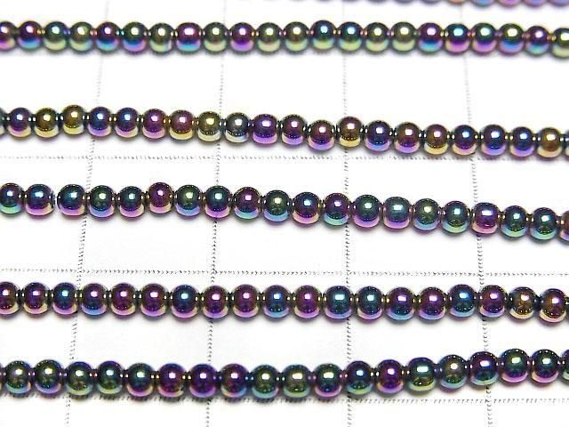 [Video]Hematite Round 2mm metallic coated 1strand beads (aprx.15inch/38cm)