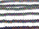 [Video]Hematite Round 3mm metallic coated 1strand beads (aprx.15inch/37cm)