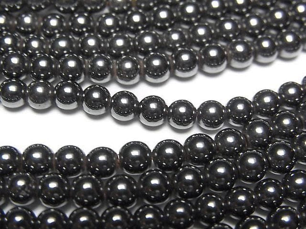 [Video]Magnetic! Hematite Round 4mm 1strand beads (aprx.15inch/38cm)