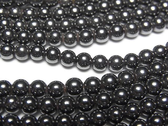 [Video]Magnetic! Hematite Round 4mm 1strand beads (aprx.15inch/38cm)