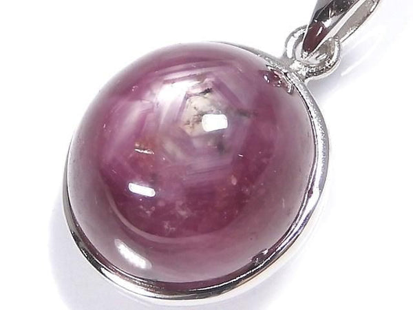 [Video][One of a kind] High Quality Star Ruby AAA Pendant Silver925 NO.10