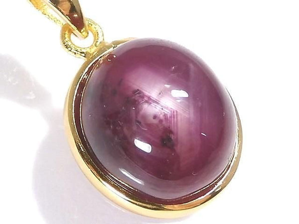 [Video][One of a kind] High Quality Star Ruby AAA Pendant 18KGP NO.19