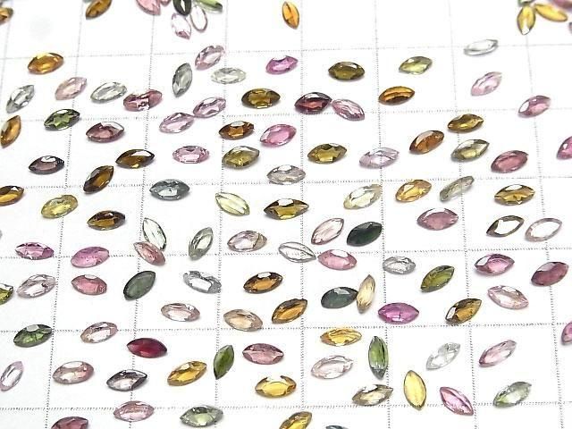 [Video]High Quality Multicolor Tourmaline AAA Loose Stone Marquise Faceted 5x2.5mm 10pcs