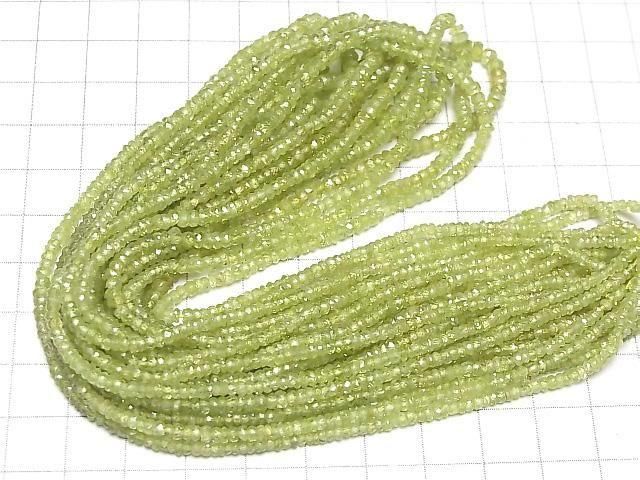 [Video]High Quality Sphene AAA Faceted Button Rondelle half or 1strand beads (aprx.15inch/38cm)