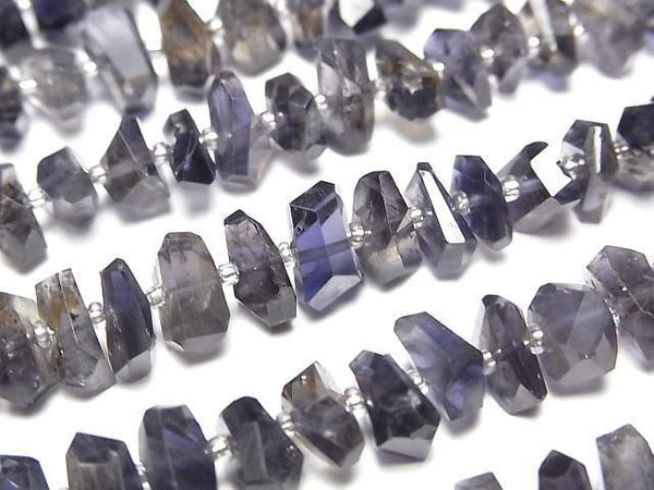 [Video]High Quality Iolite AA+ Faceted Nugget 1strand beads (aprx.5inch/13cm)