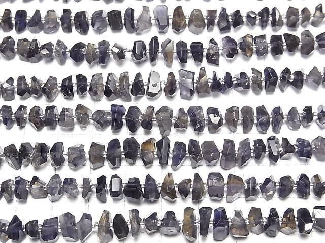 [Video]High Quality Iolite AA+ Faceted Nugget 1strand beads (aprx.5inch/13cm)