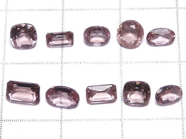 [Video][One of a kind] High Quality Pink Apatite AAA Loose stone Faceted 10pcs Set NO.18
