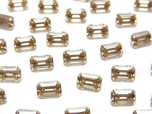 [Video] Moissanite AAA Loose stone Rectangle Faceted 6x4mm [Champagne] 1pc