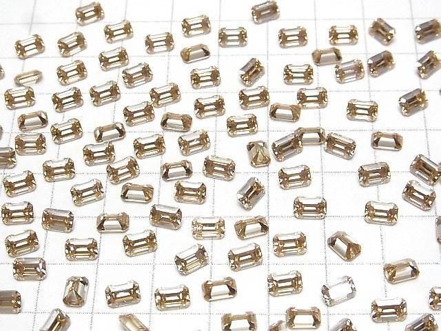 [Video] Moissanite AAA Loose stone Rectangle Faceted 6x4mm [Champagne] 1pc
