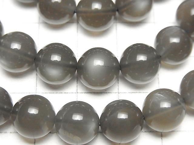 [Video] Gray Moonstone AA+ Round 10mm Bracelet