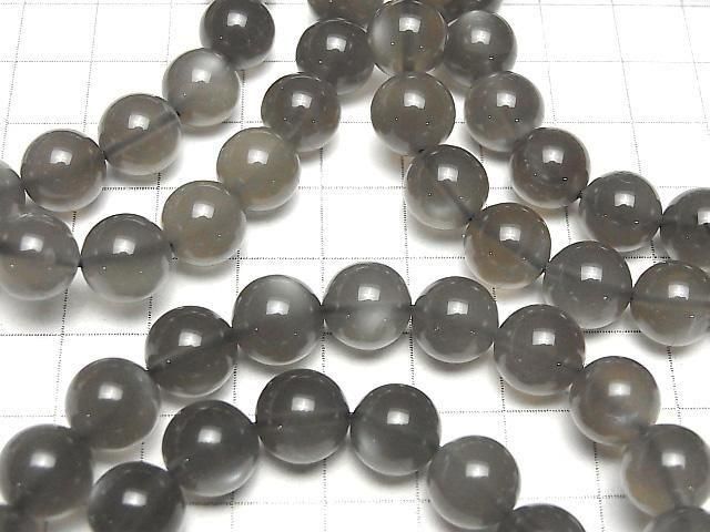 [Video] Gray Moonstone AA+ Round 10mm Bracelet