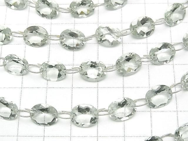 [Video] Green Amethyst Oval Faceted 11x9mm [Double Hole] 1strand (9pcs)