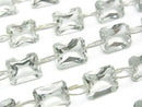 [Video] Green Amethyst Rectangle Faceted 10x8mm [Double Hole] 1strand (9pcs)