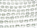 [Video] Green Amethyst Rectangle Faceted 10x8mm [Double Hole] 1strand (9pcs)