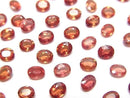 [Video]High Quality Orange Sapphire AAA- Loose stone Oval Faceted 4x3mm 1pc