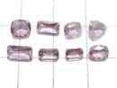 [Video][One of a kind] High Quality Pink Diaspore Loose stone Faceted 8pcs Set NO.12