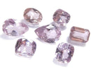 [Video][One of a kind] High Quality Pink Diaspore Loose stone Faceted 7pcs Set NO.14