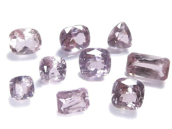 [Video][One of a kind] High Quality Pink Diaspore Loose stone Faceted 9pcs Set NO.15