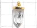 [Video][One of a kind] Stibnite in Quartz Pendant 18KGP NO.12