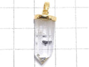 [Video][One of a kind] Stibnite in Quartz Pendant 18KGP NO.18