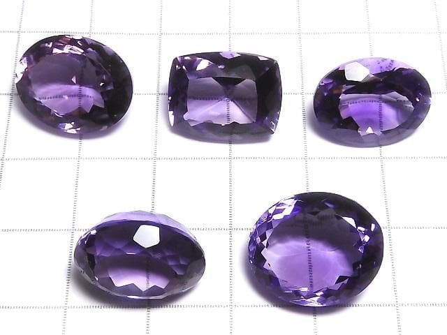 [Video][One of a kind] High Quality Amethyst AAA Loose stone Faceted 5pcs Set NO.29