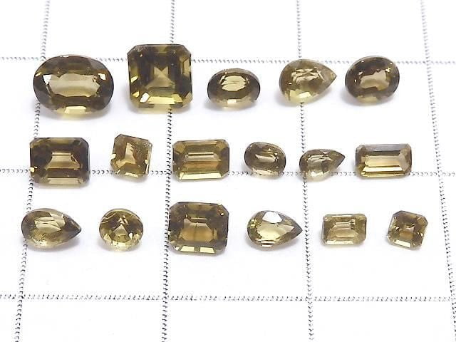 [Video][One of a kind] High Quality Clinozoisite Loose stone Faceted 17pcs Set NO.3