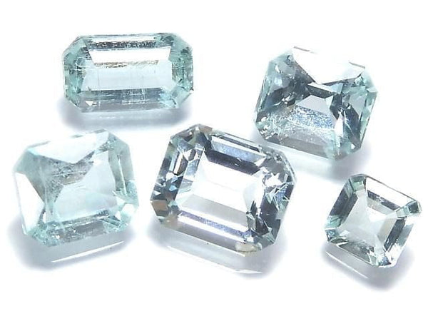 [Video][One of a kind] High Quality Green Beryl (Mint Beryl) Loose stone Faceted 5pcs Set NO.8
