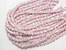 [Video] Ceramic beads Round 8mm [Small flower pattern/Pink] 1strand beads (aprx.12inch/29cm)