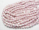 [Video] Ceramic beads Round 10mm [Small flower pattern/Pink] 1strand beads (aprx.12inch/30cm)