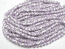 [Video] Ceramic beads Round 8mm [Small flower pattern/Purple] 1strand beads (aprx.12inch/29cm)