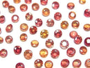 [Video]High Quality Red Orange Sapphire AAA- Loose stone Round Faceted 4x4mm 3pcs