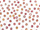 [Video]High Quality Red Orange Sapphire AAA- Loose stone Round Faceted 4x4mm 3pcs