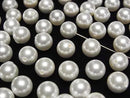 [Video] Shell Pearl White half Drilled Hole Round 10mm 10pcs