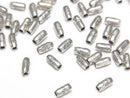 Karen Silver Ornament Tube 4.5x2x2mm 10pcs