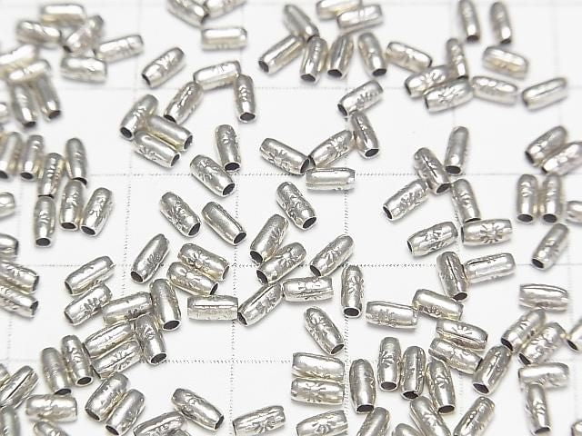 Karen Silver Decorative Tube 4.5x2x2mm 10pcs