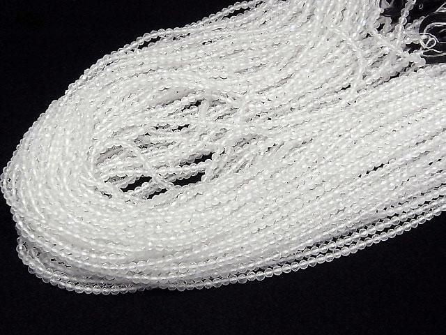 [Video]High Quality! Rainbow Moonstone AAA- Faceted Round 2mm 1strand beads (aprx.12inch/30cm)